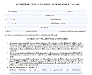 Covid Ecco Il Nuovo Modulo Di Autocertificazione Scaricatelo Da